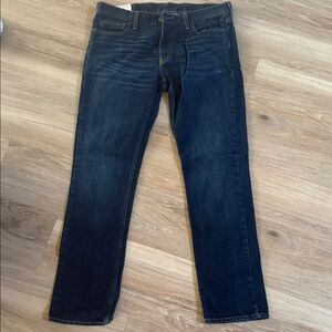 Hollister Men's Deep Indigo Straight Jeans 34x32